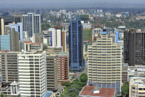 Nairobi Business Commercial District, Kenya. Some smart cities, like Nairobi, are built on the existing infrastructure of cities. Photo credit: USAID East Africa Trade and Investment Hub.